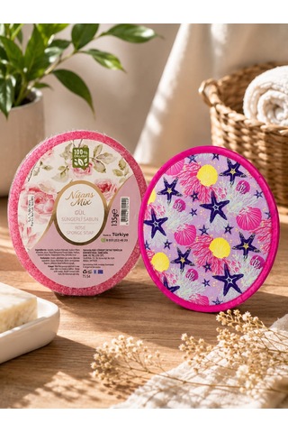 Doğal Handmade Süngerli Sabun, 135 Gr Gül Ağacı