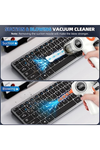 Amigaelegant Araba Ev İçin Kablosuz Araba Elektrikli Süpürgesi