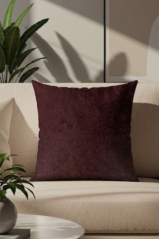 Sezyon Toya Desenli 50x50 Bordo Kırlent Kılıfı Bordo