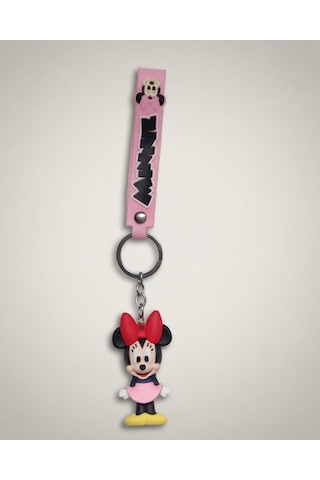 Disney Minnie Mouse Figürlü Silikon Anahtarlık Pembe - Siyah Disney Minnie Mouse Figürlü Silikon Anahtarlık Pembe - Siyah