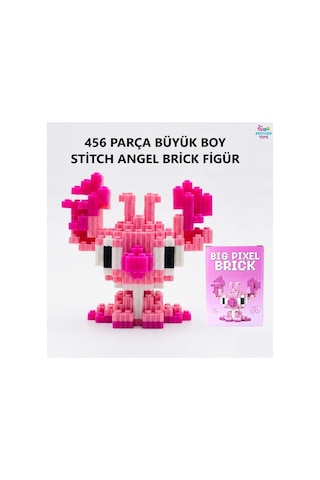 Büyük Boy 456 Parça Stitch Angel 3d Yapboz Bricks Figür Yapı Oyuncağı