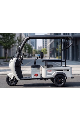 Skyjet Trıon Üç Tekerlekli Elektrikli Moped Beyaz