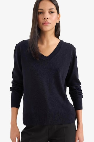 Defacto Relax Fit V Yaka Kazak C4024ax25wnnv146 Lacivert