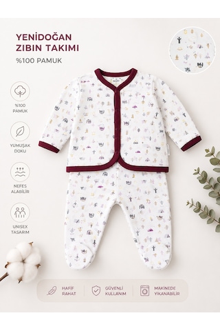 Babyhola Unisex Yenidoğan Bebek Zıbın Takımı 12766 Pembe