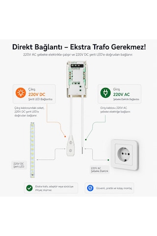 AYNA ARKASI 220V EL KAYDIRMA IŞIK ANAHTARI