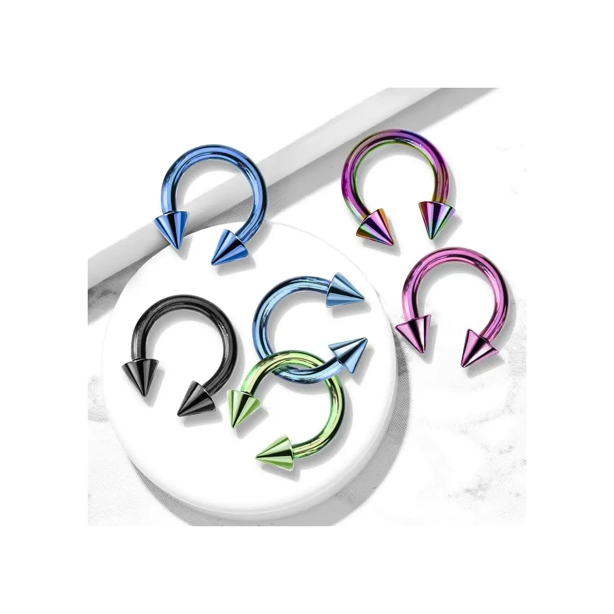 Spikes Burun Piercingi İçin Tırnaklı Halka/ Spikes Premium 101648502 Pembe