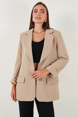 Lela Relaxed Fit Mono Yaka Cepli Blazer Bayan Ceket 611Bc00132 Vizon