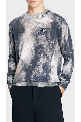 Armani Exchange Erkek Kazak 6rzm2d Zmw8z 21ce Beyaz - Mavi