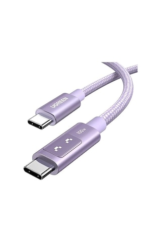 Ugreen Uno Usb-c 100w 5a Qc Pd Örgülü Hızlı Şarj Kablosu, 1 Metre, Mor, 65092 -