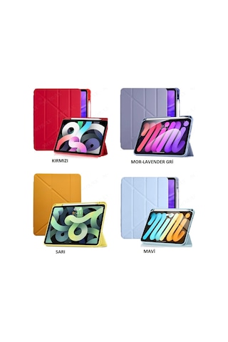 Apple Uyumlu iPad 8. Nesil 10.2 Kılıf Kalem Bölmeli Trifolding Case A2270 A2428 A2429 A2430 Kılıf