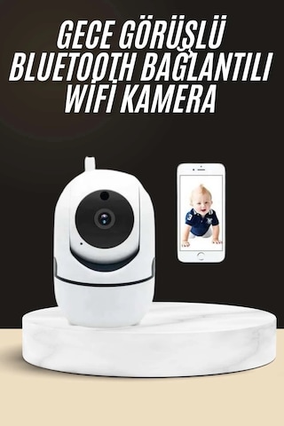 Buğz Akıllı Güvenlik Kamerası Hd Görüntü Kalitesi Hareket Algılama Wifi Kamera
