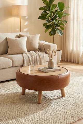 İrina Sandıklı Mekanizmalı Orta Sehpa/bench, Taba