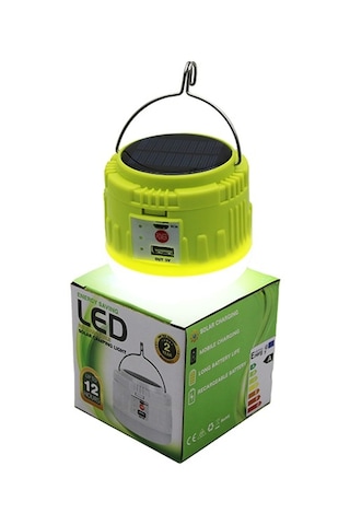 Usb - Solar Şarjlı Askılı Kamp Lambası - Powerbank 5639