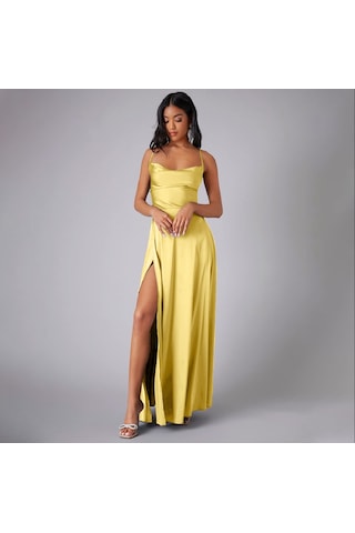 Tuomeng Yeni Avrupalı Ve Amerikalı Kadın Bağcıklı Peri Eteği Sarı