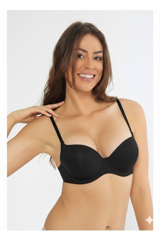 Missayza Çift Destekli Double Push Up Nurteks 1490 Sütyen siyah