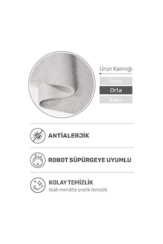 Fiona Yumuşak Dokulu Modern Halı Parlak Akrilik, Robot Süpürge Uyumlu, Lazer Kesim Gri