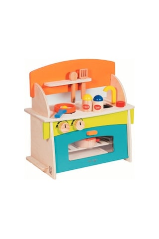 True Toys Renkl Boyalı Ahşap Oyuncak Mutfak Servis Seti