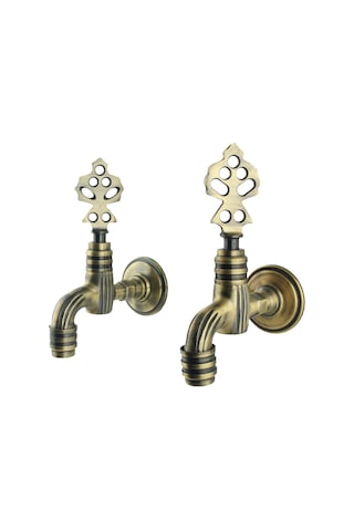 FKN İkili Hamam Taslı Lüx Perlatörlü Antik Osmanlı Musluk Antik