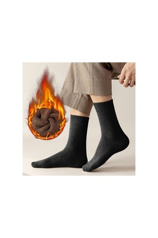 Worthy Socks 5'li Kışlık Havlu Termal Çorap 5 Çift Çok Renkli