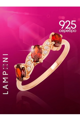 Lamponi 925 Ayar Gümüş 585 Ayar Altın Zirkon Taşlı Yakut Takı Yüzüğü 183826677 Altın