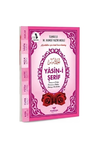 Çanta Boy 80 Sayfa 3 Özellikli Eko Yasin Kitabı- Pembe- 13x17 Cm Mealli Okunuşlu