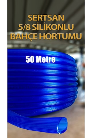 Silikonlu Bahçe Hortumu 5/8 Mavi Renk 50 Metre