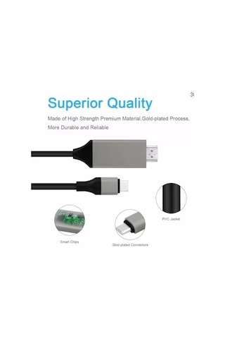 4330 Usb Type C 3.1 To Hdmi Çevirici Dönüştürücü Tv Bağlama Kablosu 4k