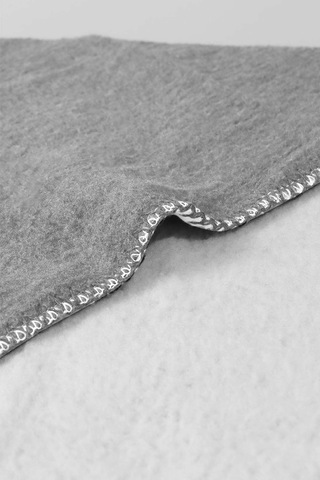 Yeşilhome Çift Kişilik Pamuk Battaniye, Çift Taraflı Battaniye Gri-beyaz Gri