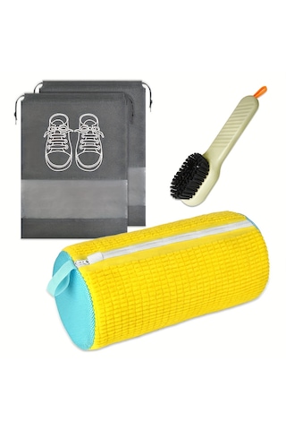 Pratikus 3 Lü Ayakkabı Yıkama Seti Büyük Boy Fermuarlı Yıkama T