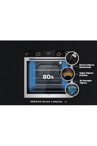 Tommatech TAF6004ISP 80 L Ankastre Elektrikli İnox