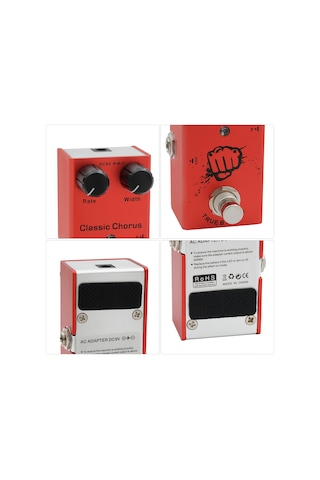 Xindoker Irın Ef-05 Klasik Chorus Gitar Efekt Pedalı - Kırmızı Metal Kutu, Analog Ses, 92x52x42mm