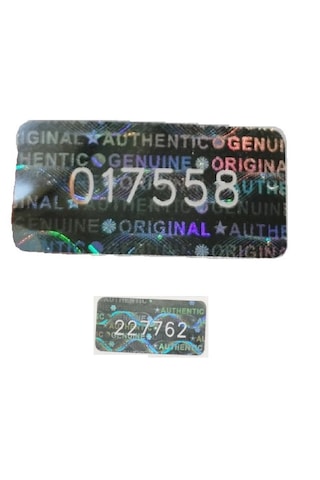 Yate10 1x2cm 105 Adet Gümüş Hologramlı Garanti Etiketi Seri Numaralı