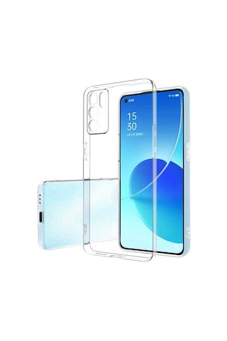 Oppo Reno 6 4G Kılıf Şeffaf Ince Ve Esnek Süper Silikon Kılıf Renksiz