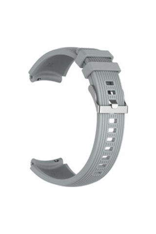 Samsung Galaxy Uyumlu Watch 46mm 22mm Krd-18 Silikon Kordon - Gri
