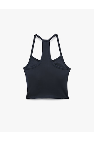 Koton Slim Fit Basic Çapraz İp Askılı Kolsuz Spor Atlet Lacivert 7wak30050nk