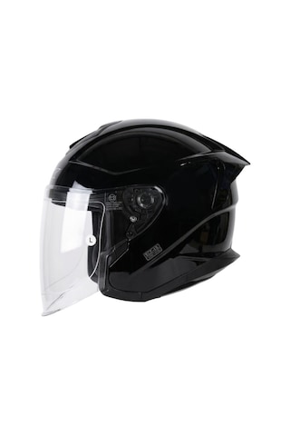 Vox 108 Yazlık Motosiklet Kaskı Gloss Black Siyah