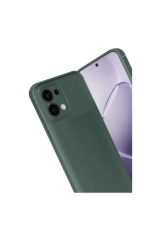 Newface Oppo A6 Pro 4g Auto Focus Karbon Kapak - Koyu Yeşil