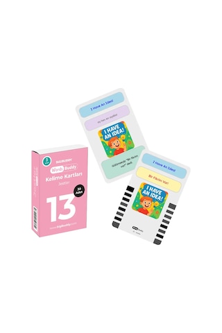 Bigibuddy Wordsbuddy Türkçe İngilizce Kelime Kartları Cümle Kurmaya Başlangıç 90 Kart 3 Lü Set Bigione Cihaz Hariç