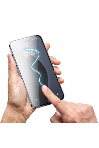 Buff Apple Uyumlu   iPhone 16 Pro 5d Easyfit 2 Adet Ekran Koruyucu