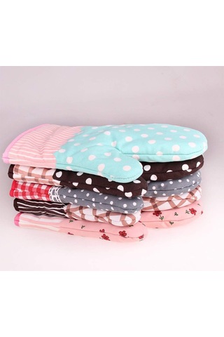 2 Adet Kalınlaştırılmış Pamuklu Mikrodalga Eldiveni, Isı Yalıtımı Diğer