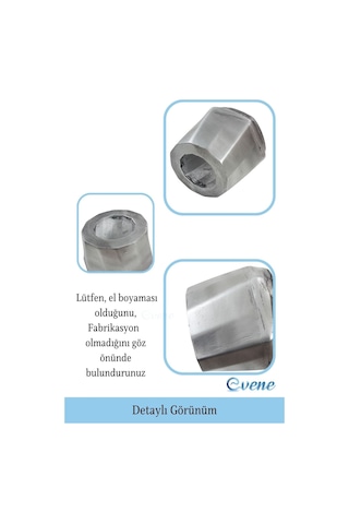 Saksı Çiçek Kaktüs Saksısı Lüx 15 Cm Kalın Çizgili Desen Saksı Çiçeklik - Gümüş Eskitme