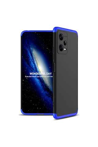 Xiaomi Redmi Note 12 5g Kılıf Zore Ays Kapak Siyah-Mavi