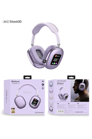 Akz Max600 Kablosuz Dijital Ekranlı Kart Okuyuculu Bluetooth Kulaklık