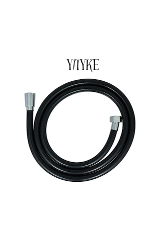 Yayke Pvc Kaplama Spiral Duş Hortumu Siyah