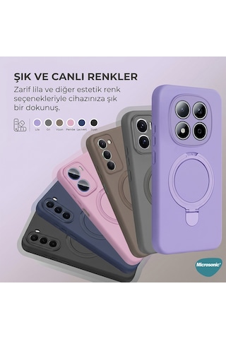 Microsonic Tecno Spark Slim 5g Kılıf Aura Stant Magsafe Pembe -