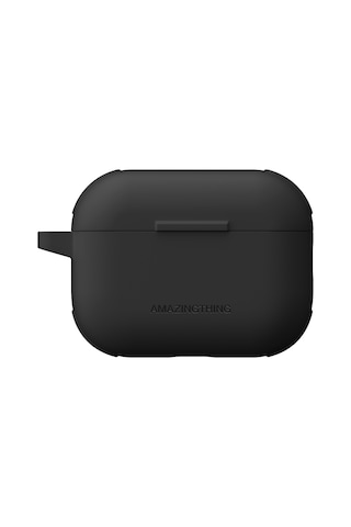 Airpods Pro 3 Uyumlu Amazingthing Airbag Köşe Tasarımlı Omni Serisi Silikon Kapak Siyah Siyah