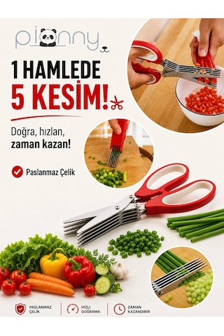 Pionny 5 Bıçaklı Sebze Doğrama Makası