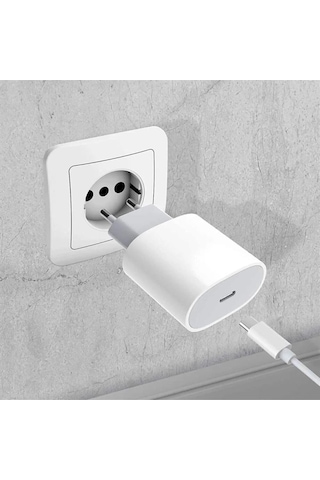 Apple Uyumlu iOS Yeni Nesil Hızlı Şarj Aleti Seti Usb-c 20w Adaptör + Usb-c Ka