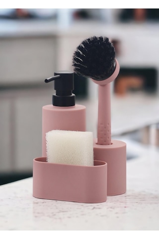 The Mia Round Sıvı Sabunluk Seti Pembe