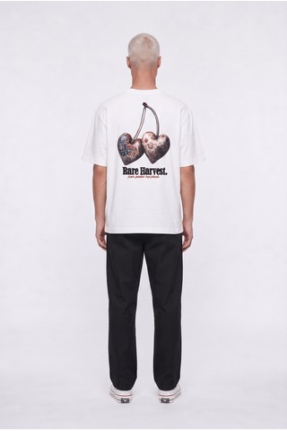 Respire Erkek Harvest Baskılı Oversize T-shirt Ekru